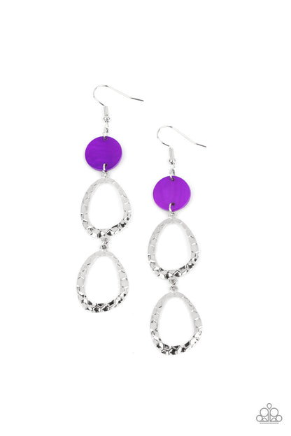 Surfside Shimmer - purple - Paparazzi earrings