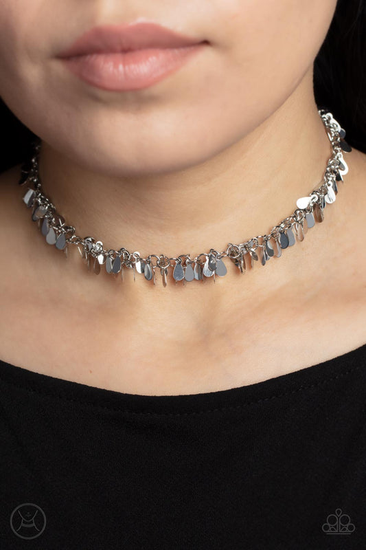 Surreal Shimmer - silver - Paparazzi necklace