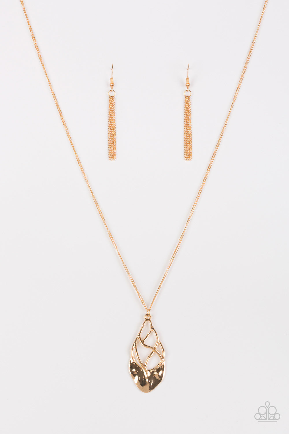 Swank Bank - gold - Paparazzi necklace