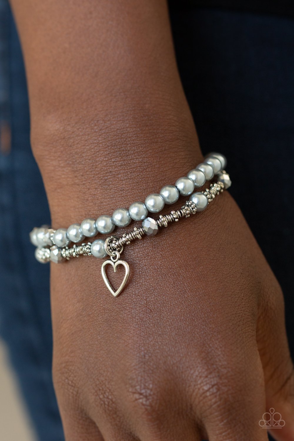 Sweetheart Splendor-silver-Paparazzi bracelet