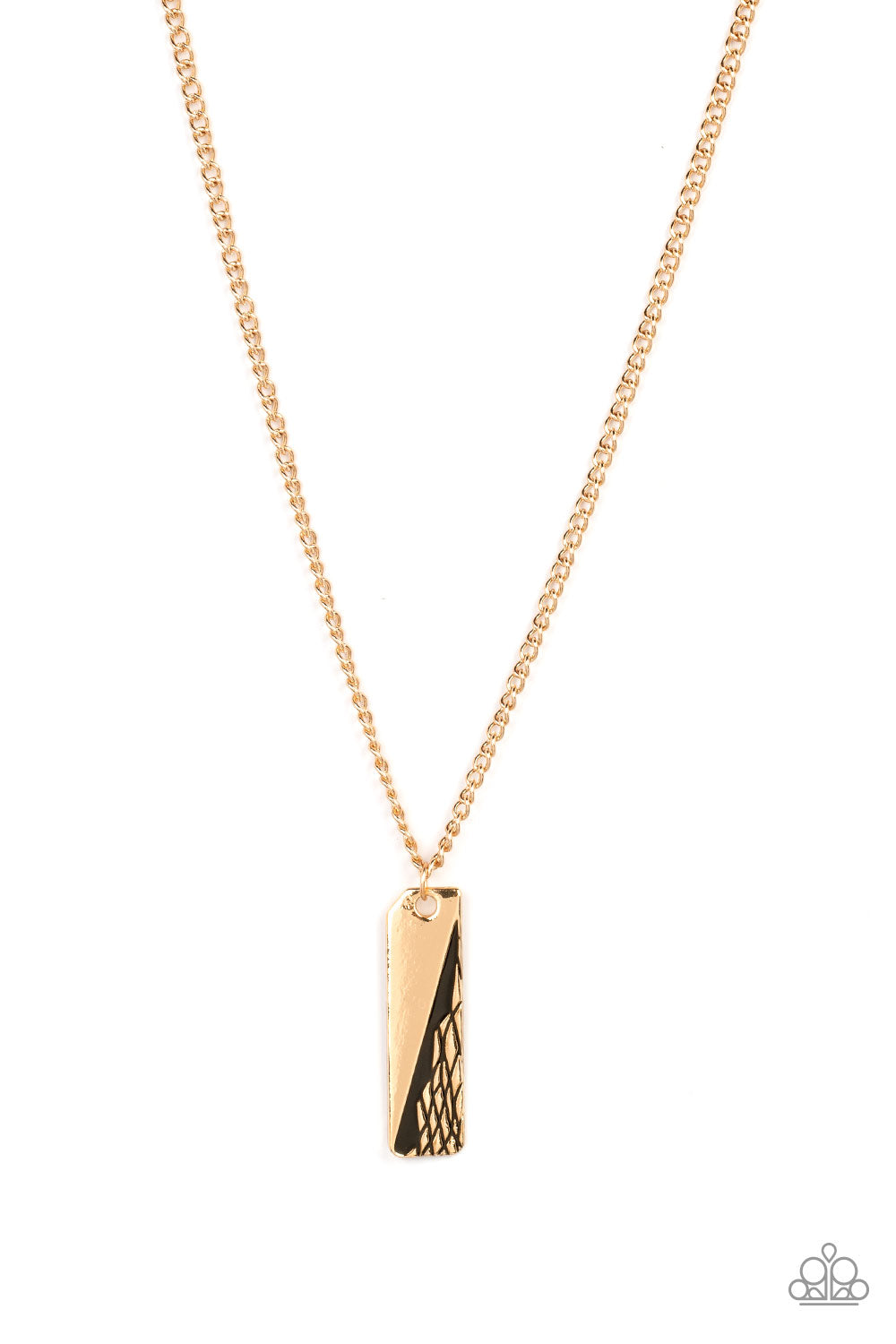 Tag Along - gold - Paparazzi MENS necklace
