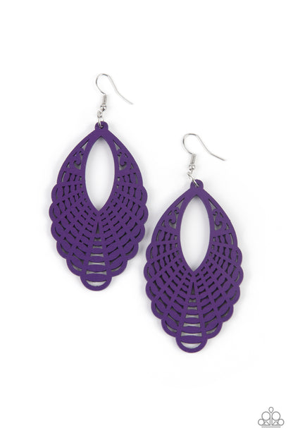 Tahiti Tankini - purple - Paparazzi earrings