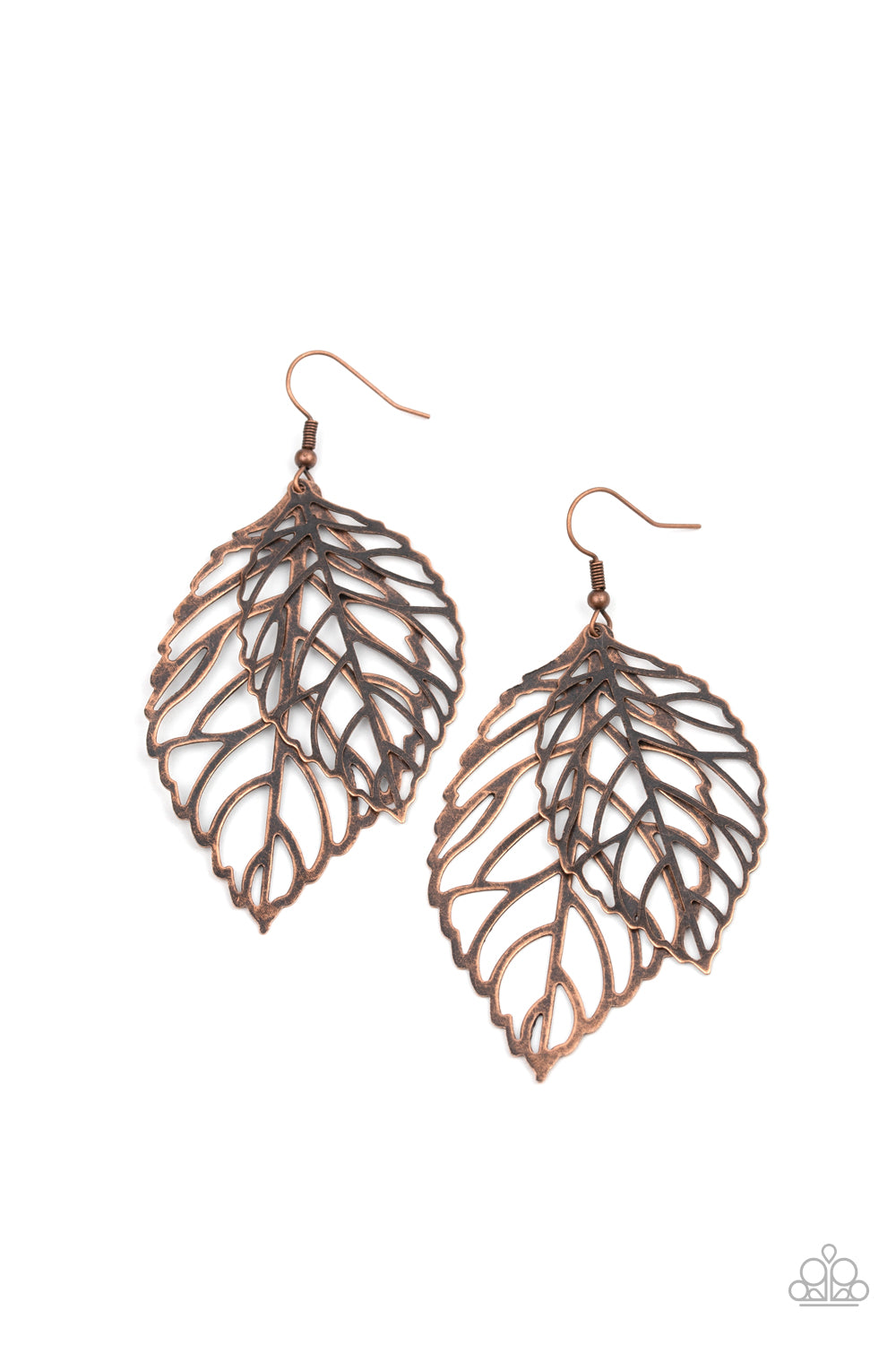 Take It or LEAF It - copper - Paparazzi earrings
