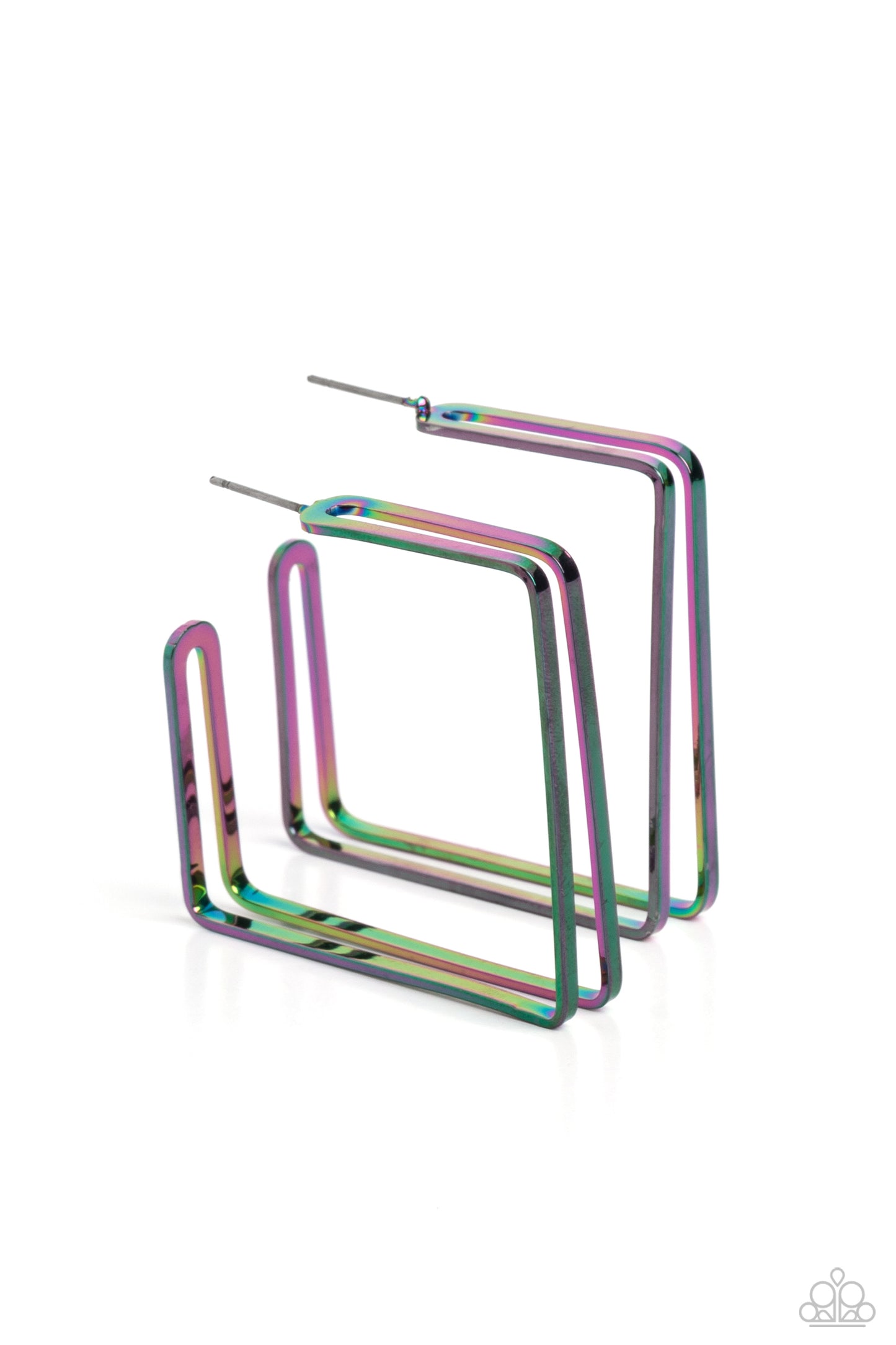 Take SQUARE - multi - Paparazzi earrings