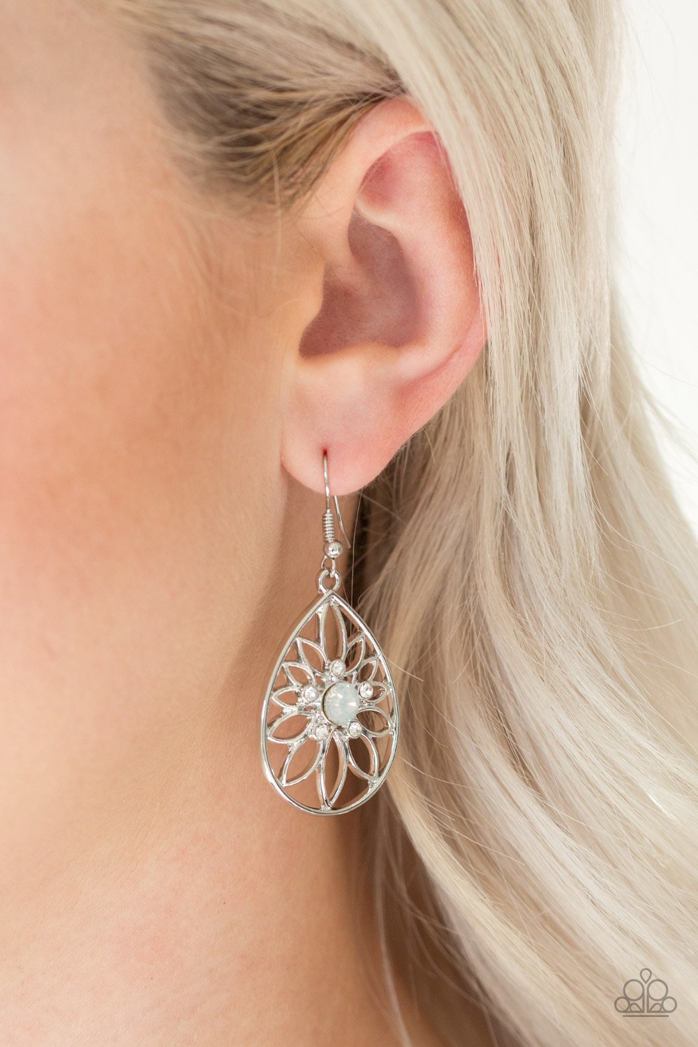 Take It GLOW-white-Paparazzi earrings