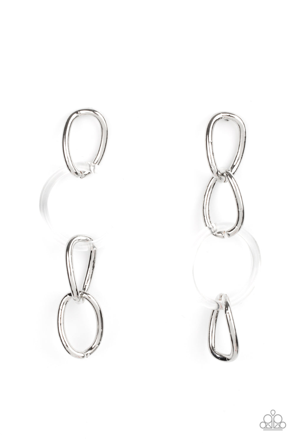 Talk In Circles - white - Paparazzi earrings