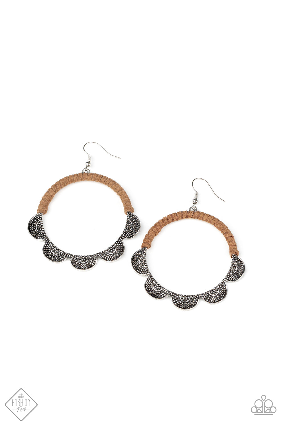 Tambourine Trend - brown - Paparazzi earrings
