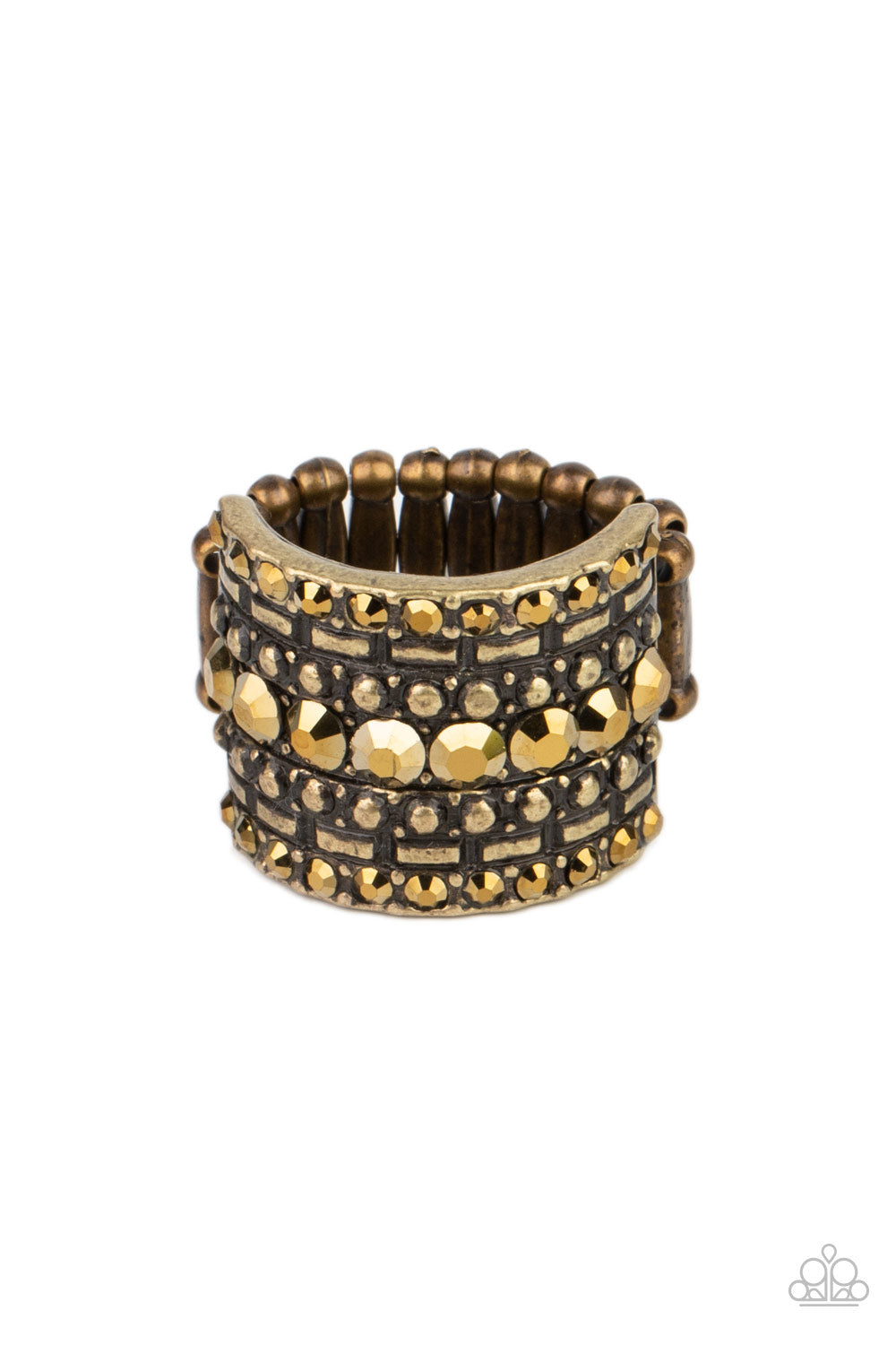 Target Locked - brass - Paparazzi ring