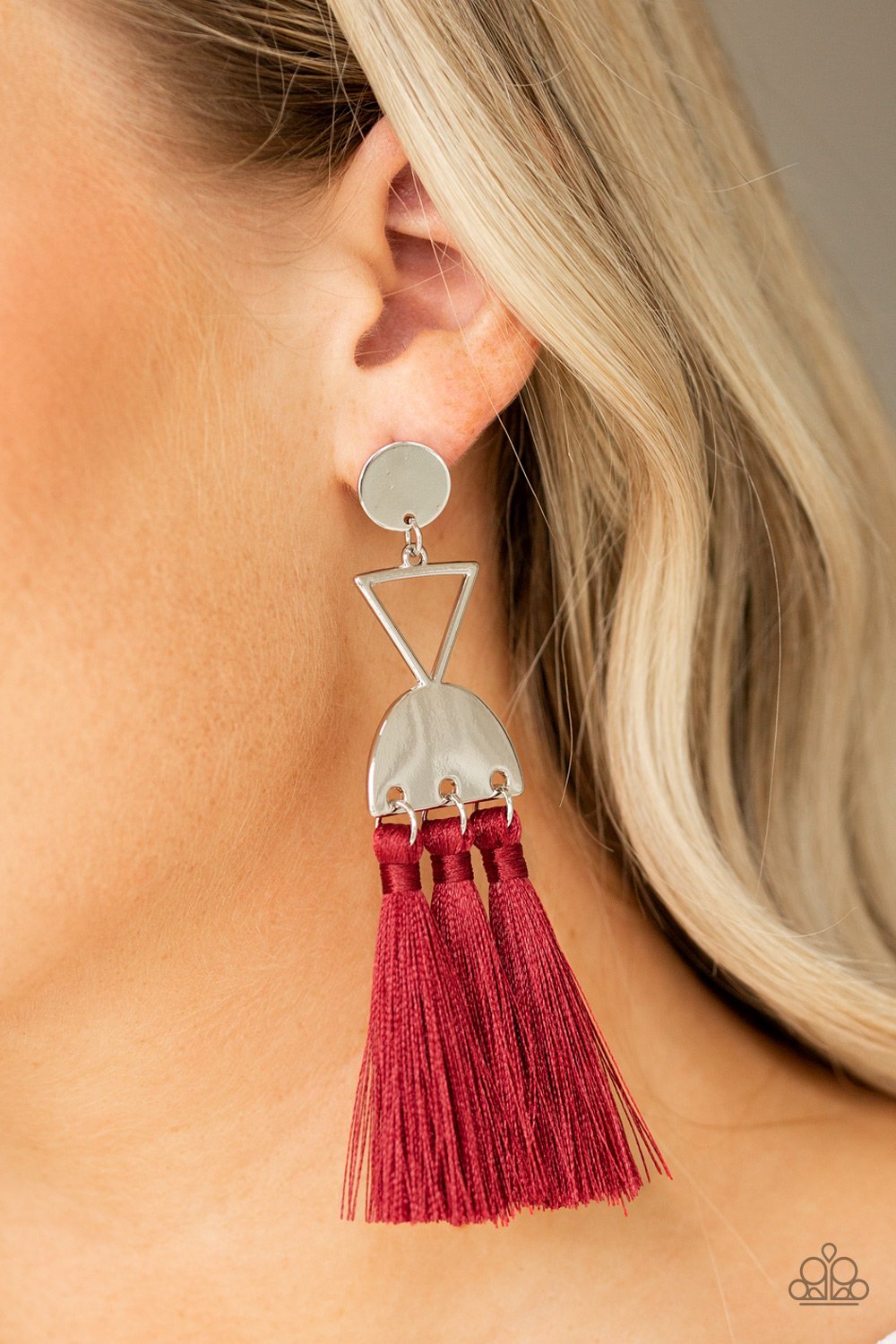 Tassel Trippin-red-Paparazzi earrings