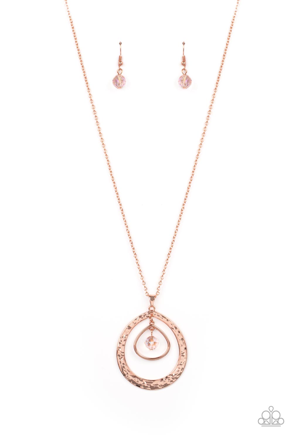 Tasteful Teardrops - copper - Paparazzi necklace