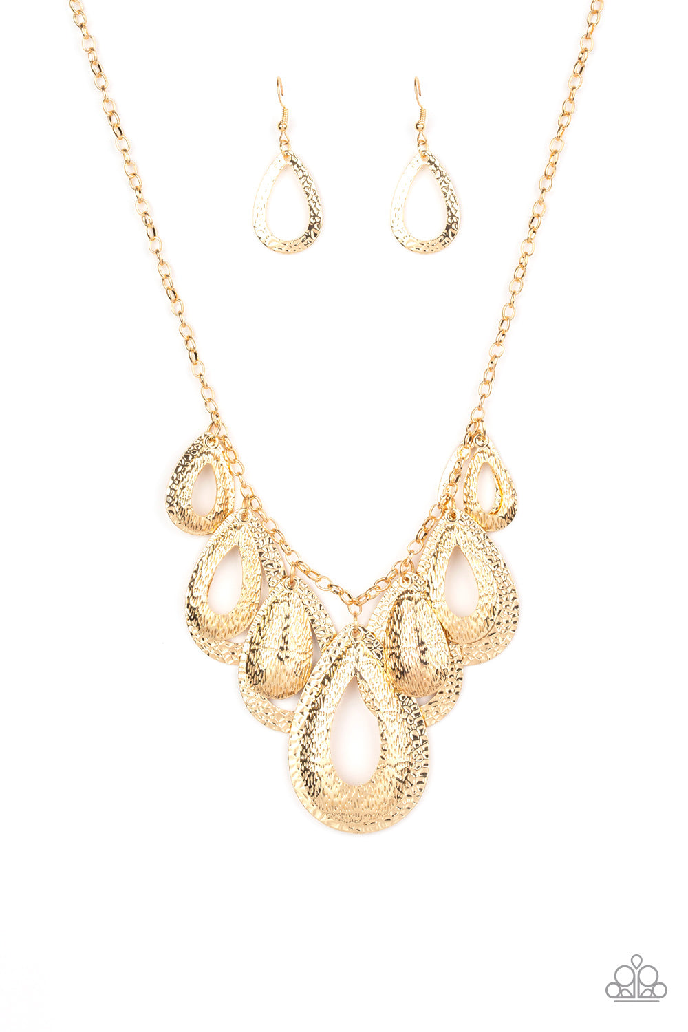 Teardrop Tempest - gold - Paparazzi necklace