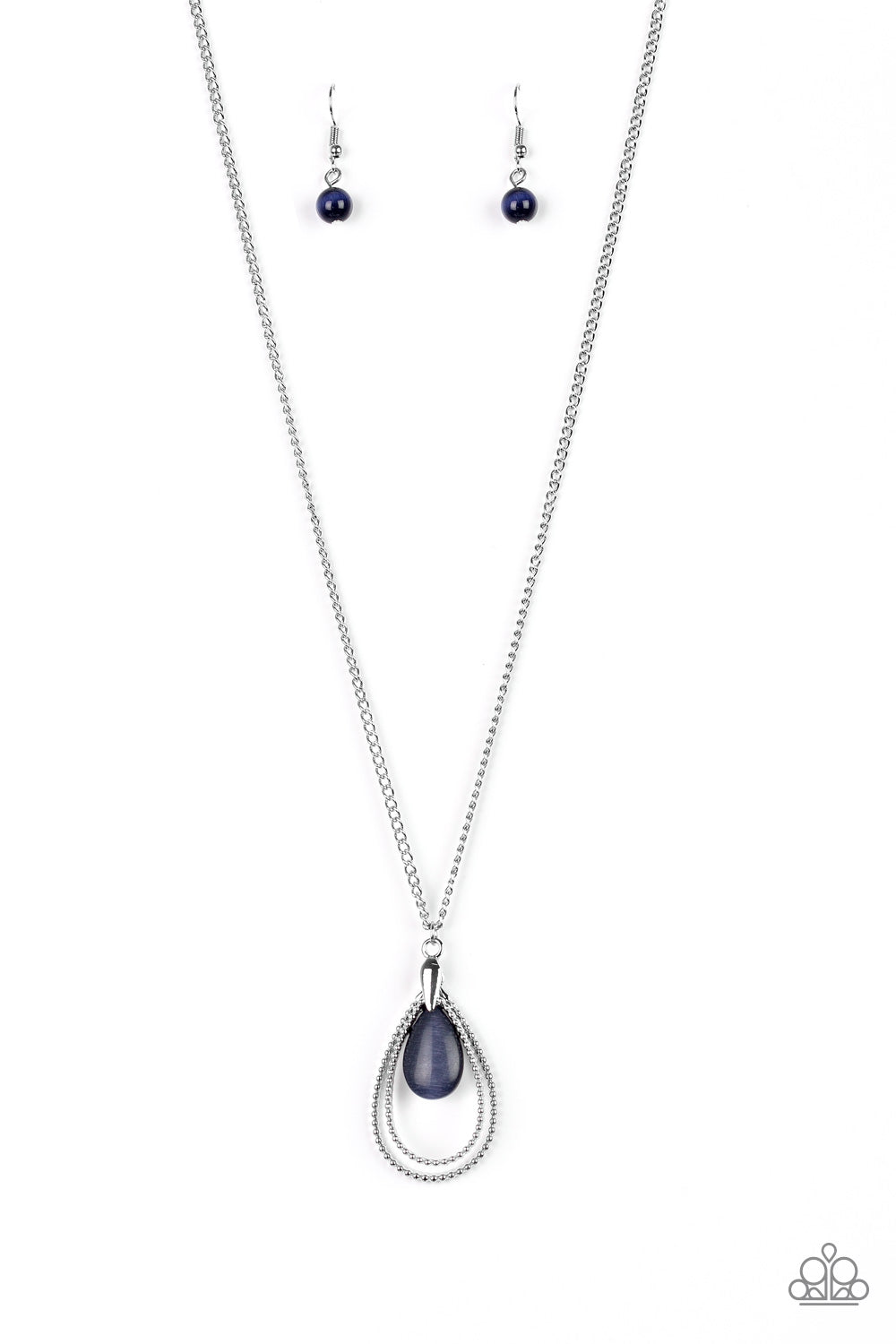 Teardrop Tranquility - blue - Paparazzi necklace