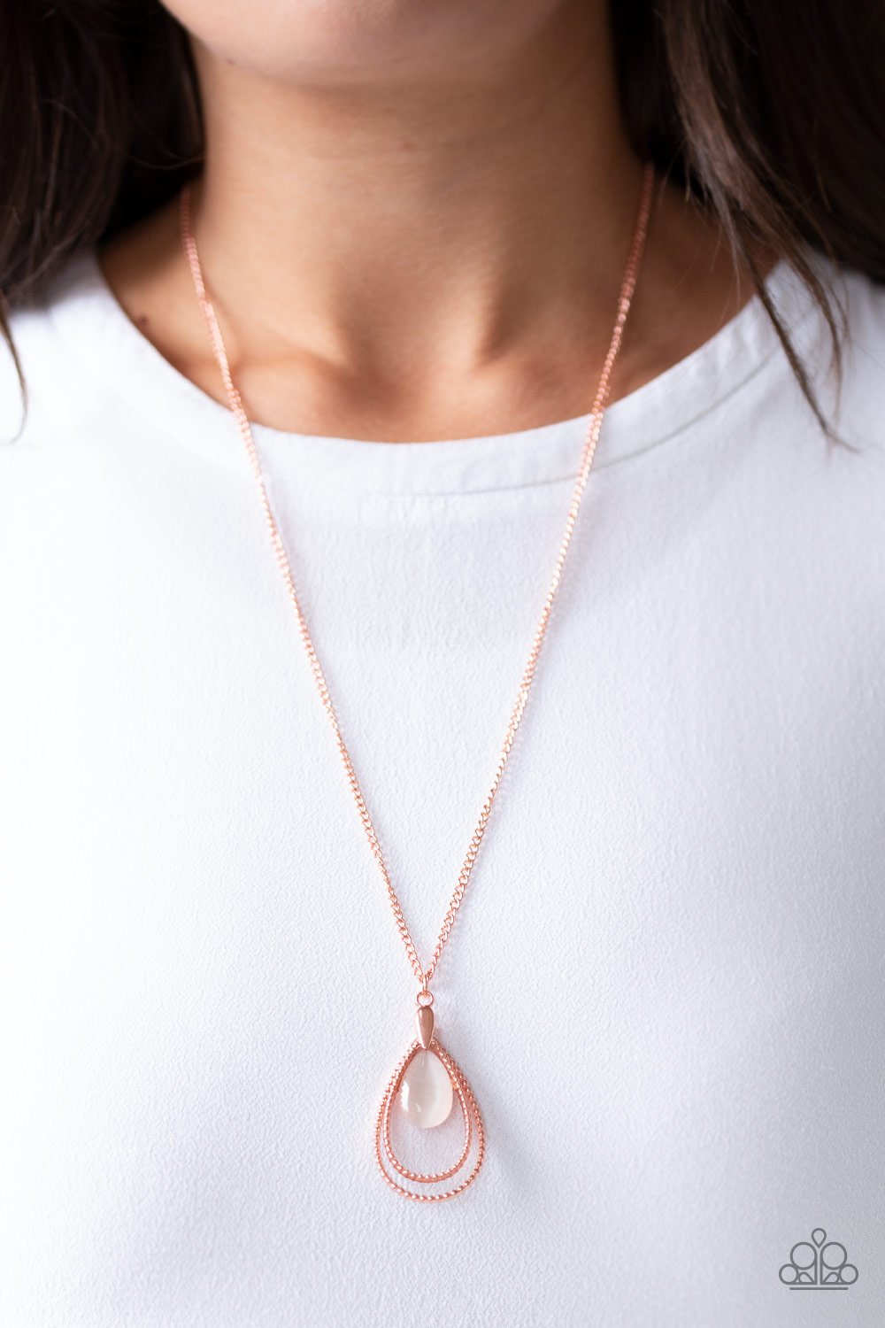 Teardrop Tranquility-copper-Paparazzi necklace