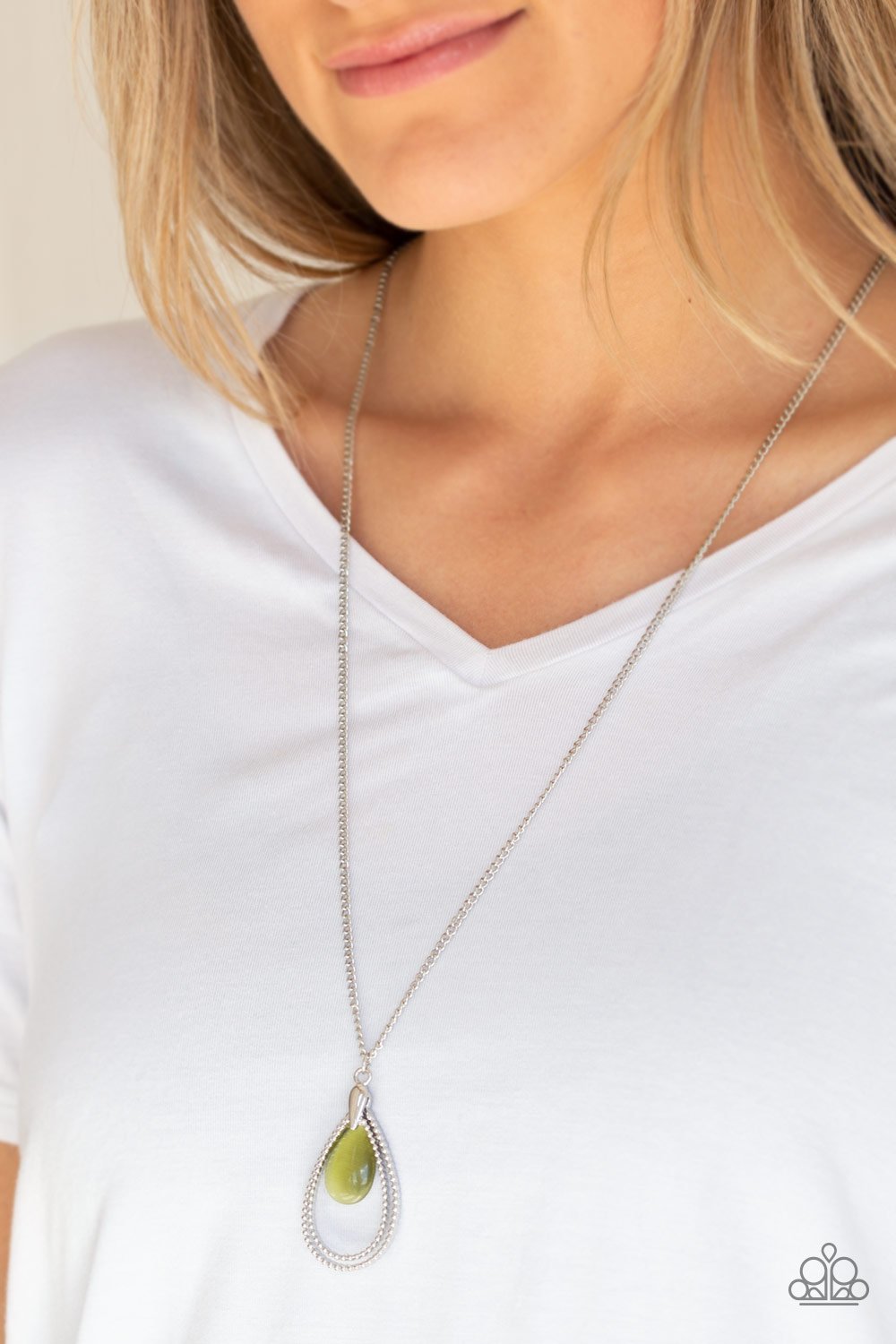 Teardrop Tranquility - green - Paparazzi necklace