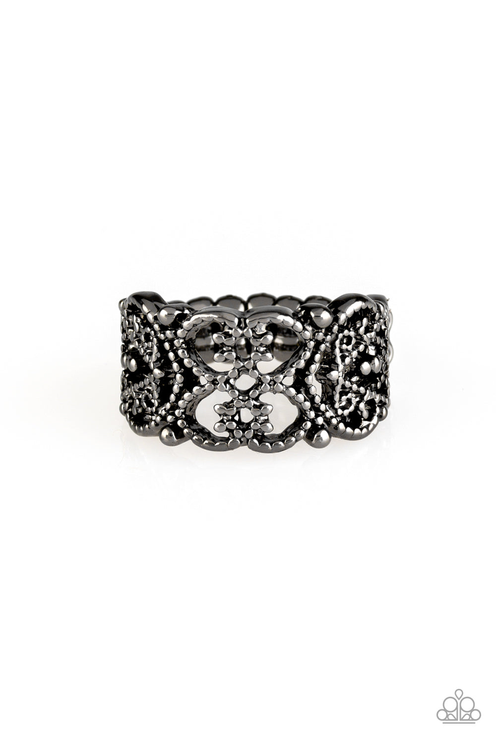 Tell Me How You Really FRILL - black - Paparazzi ring
