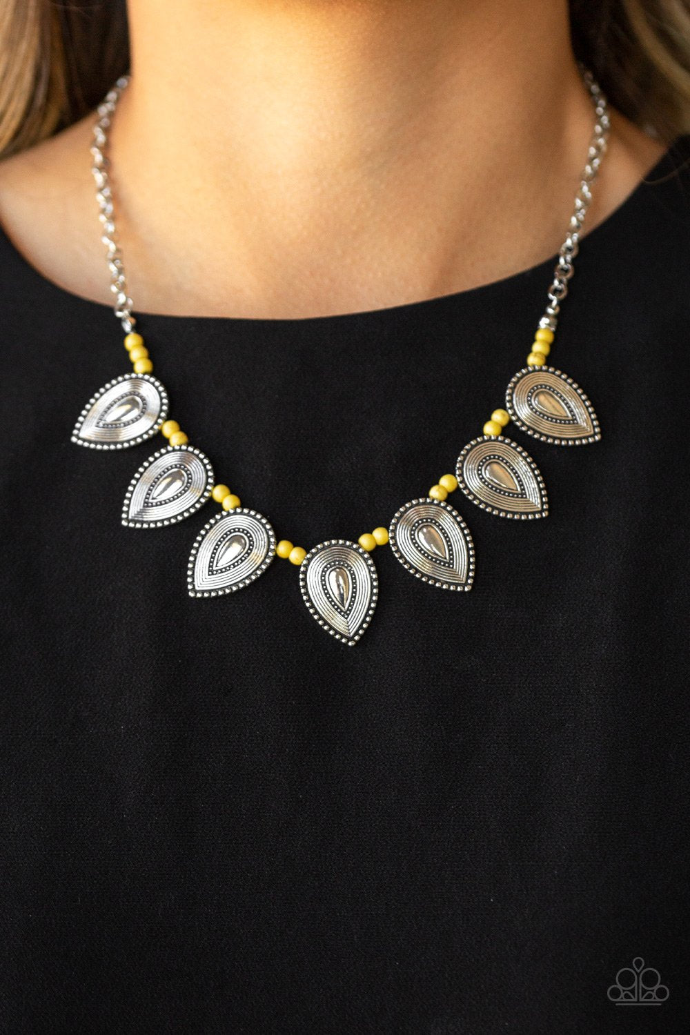 Terra Trailblazer-yellow-Paparazzi necklace
