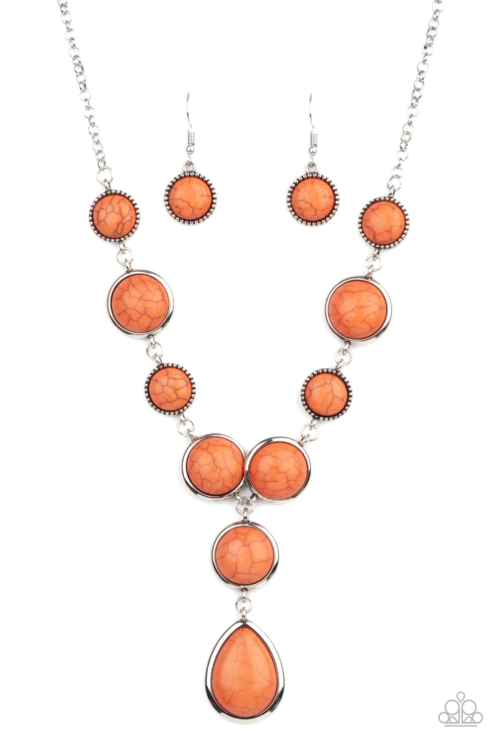 Terrestrial Trailblazer - orange - Paparazzi necklace