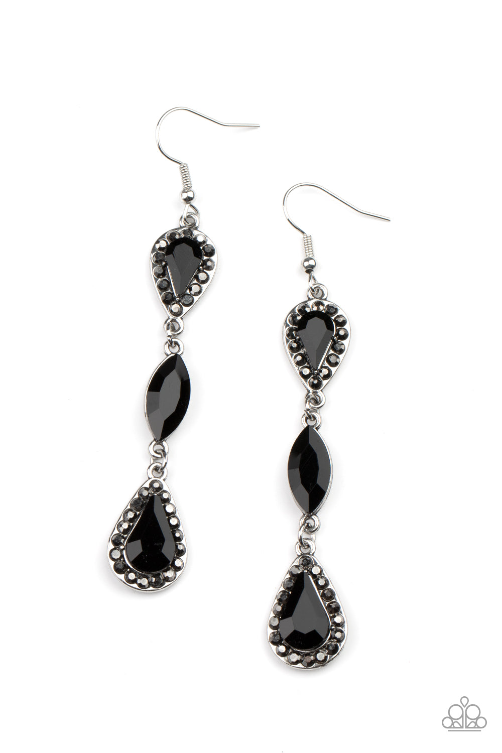 Test of TIMELESS - black - Paparazzi earrings