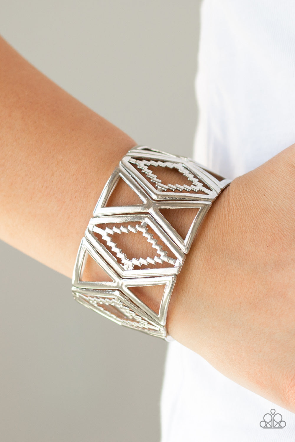 Textile Tango - silver - Paparazzi bracelet