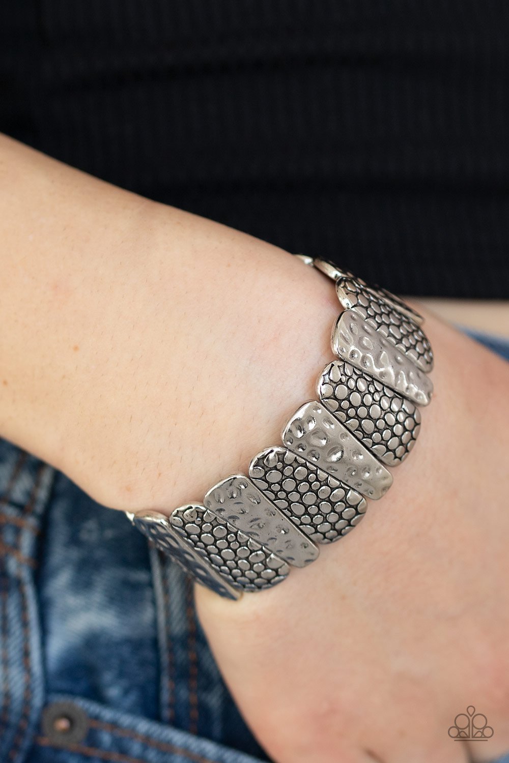 Texture Takedown-silver-Paparazzi bracelet
