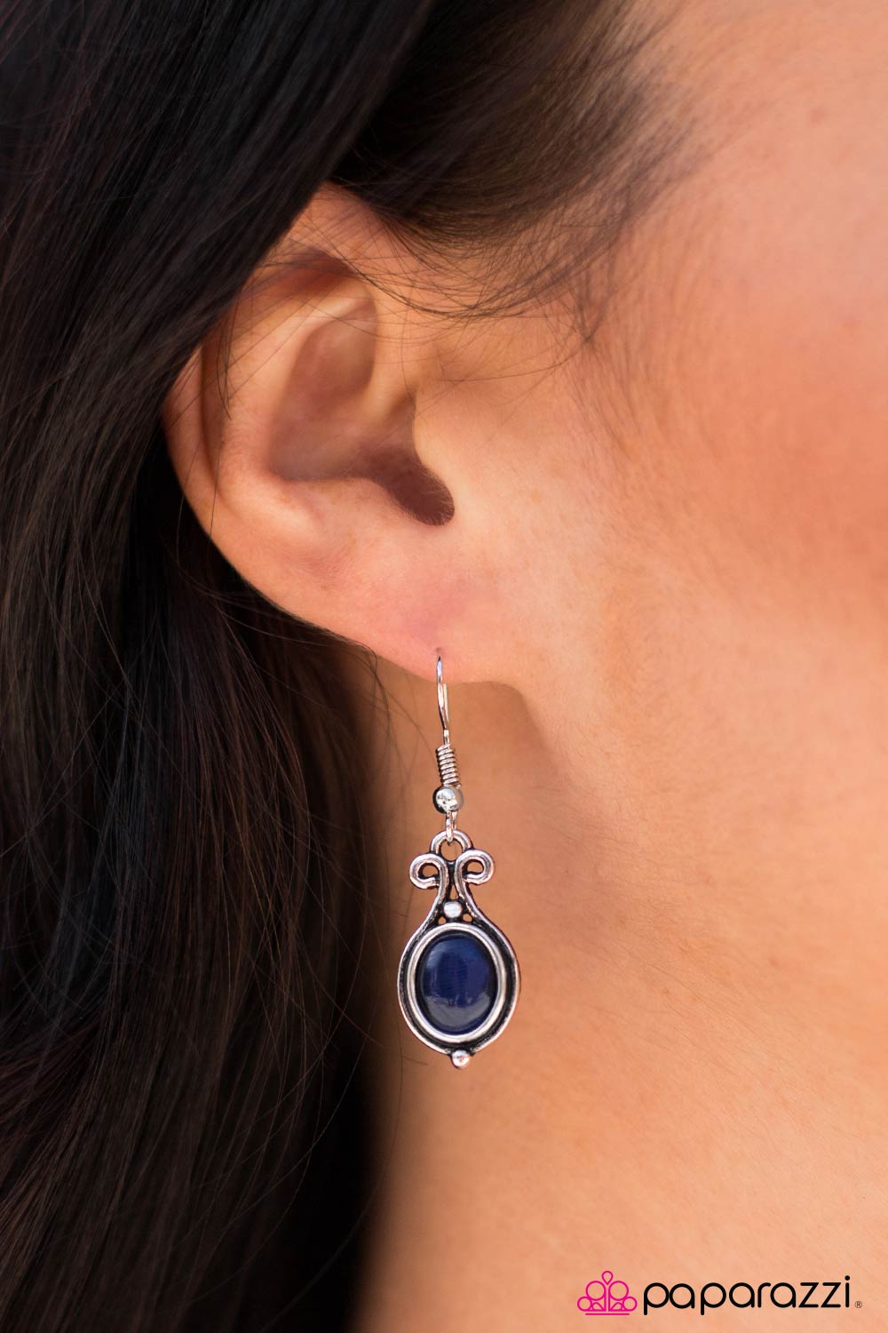 The Color of Money - blue - Paparazzi earrings
