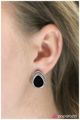 The Deluxe - Black - Paparazzi earrings
