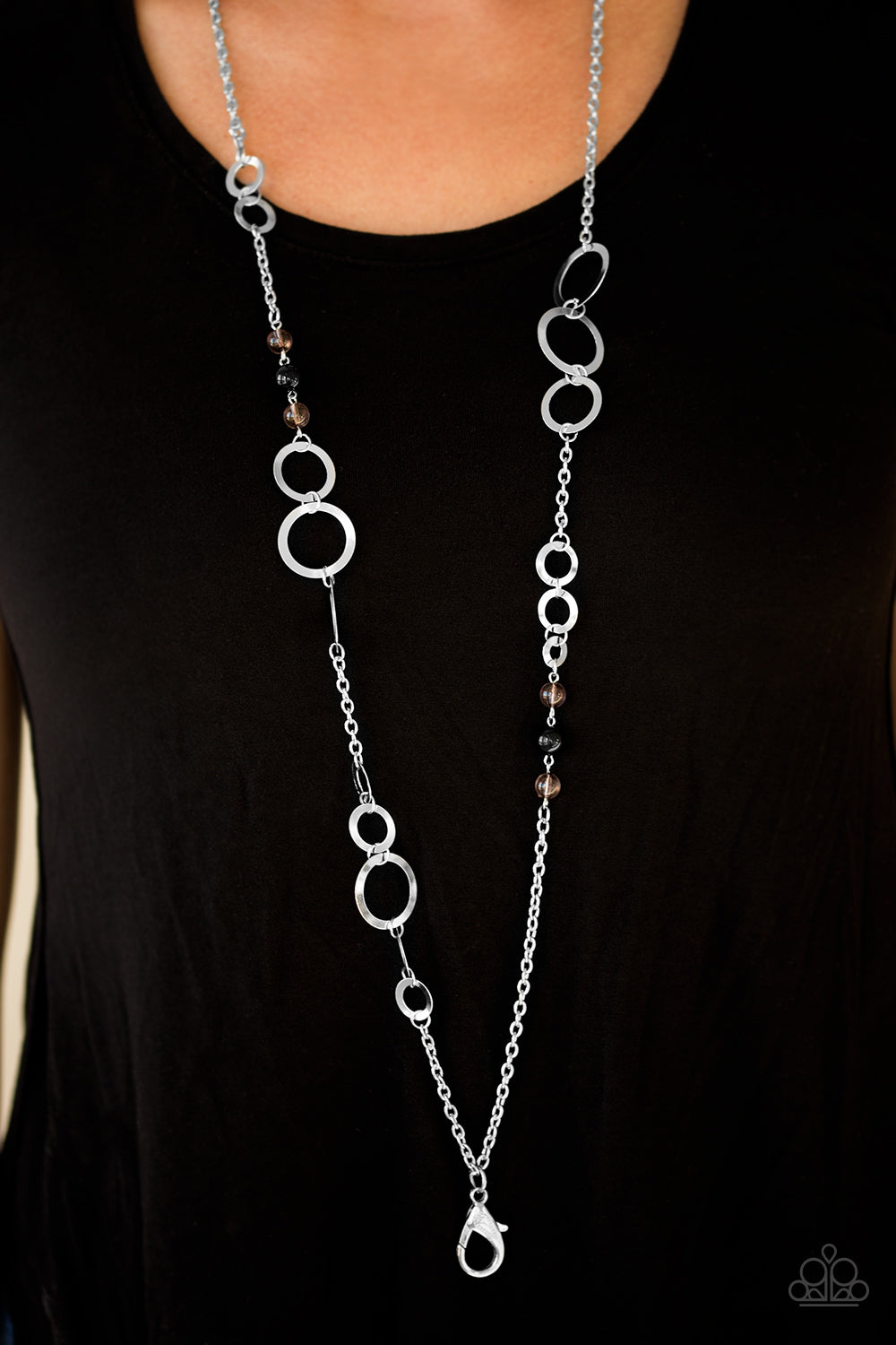 The GLOWest Of the GLOW - black lanyard - Paparazzi Lanyard necklace