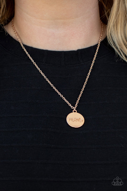 The Cool Mom - rose gold - Paparazzi necklace