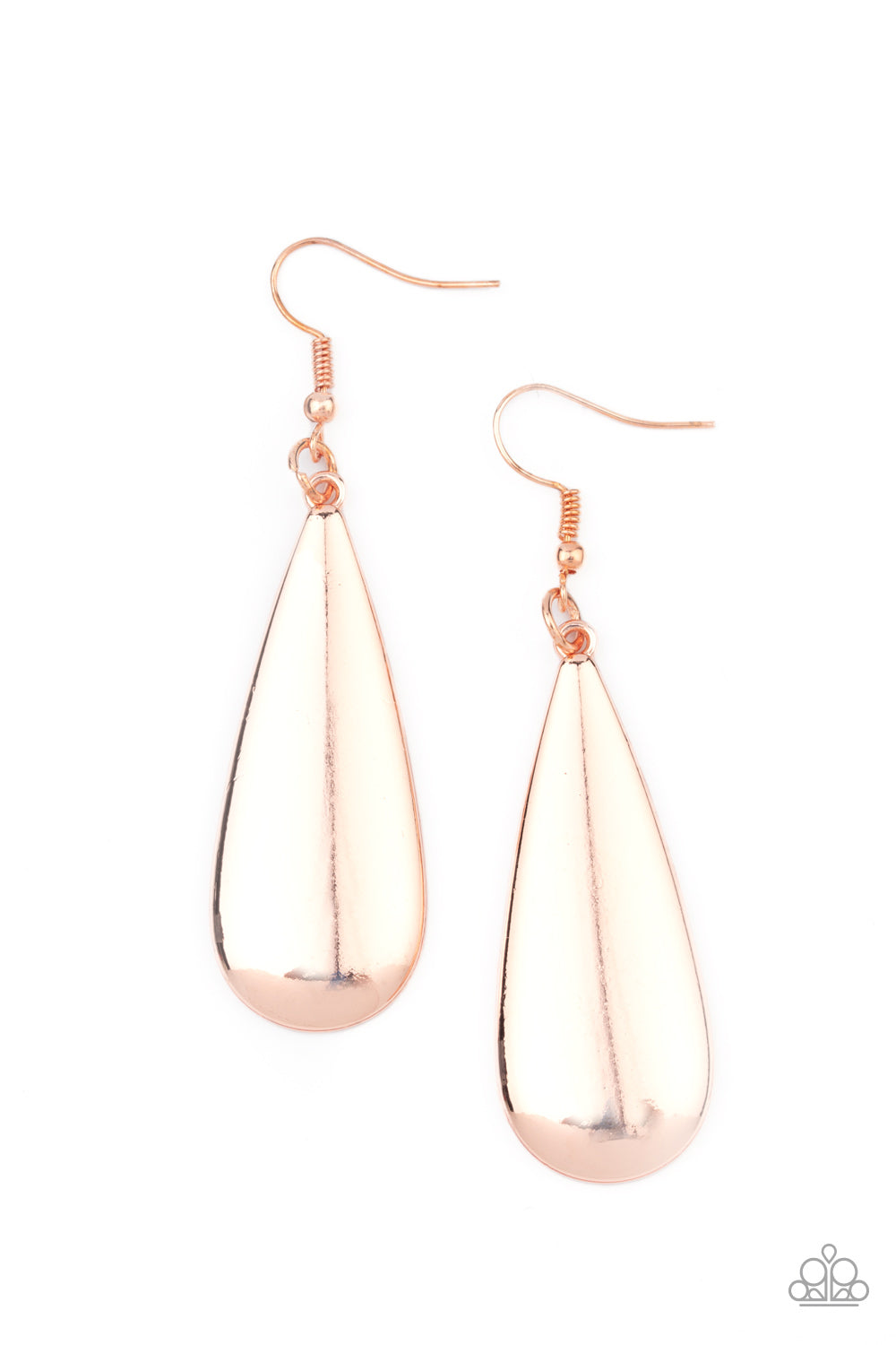 The Drop Off - rose gold - Paparazzi earrings
