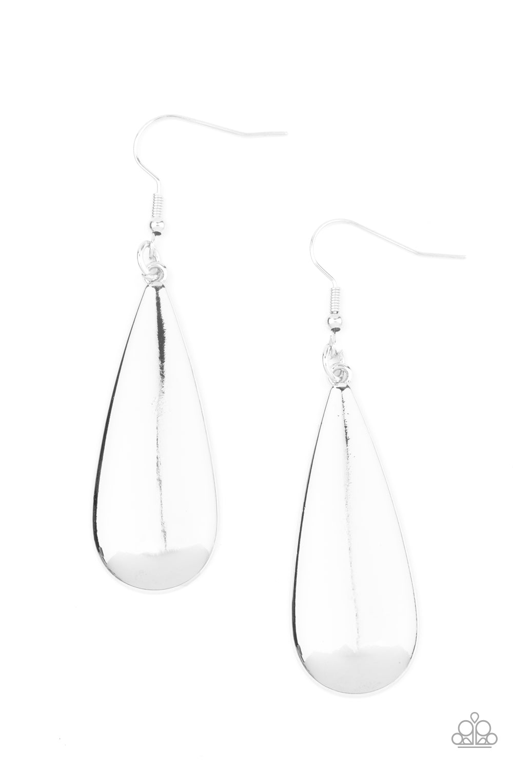 The Drop Off - silver - Paparazzi earrings
