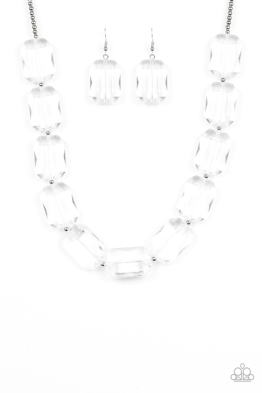 The ICE President - white - Paparazzi necklace