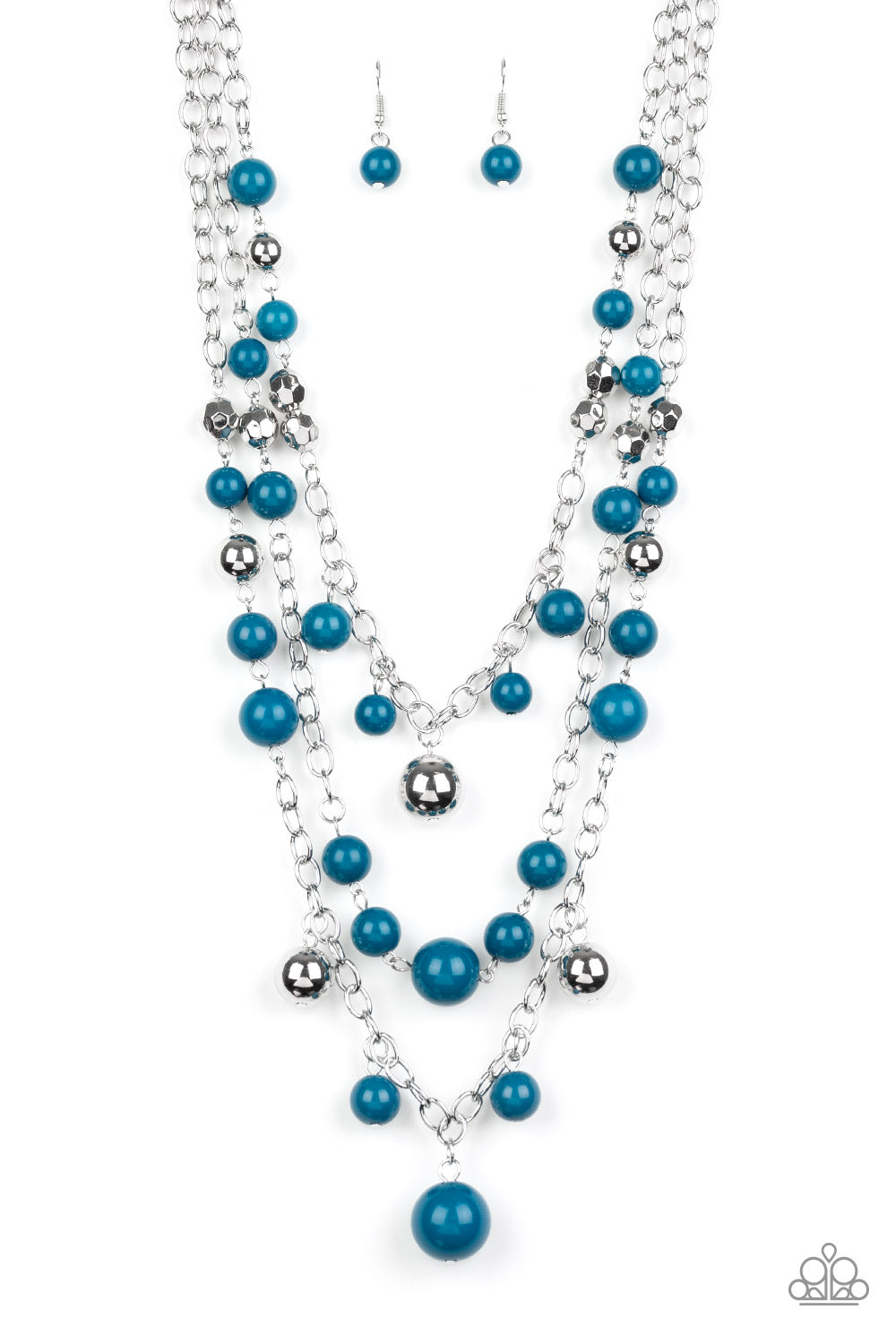 The PartyGoer - blue - Paparazzi necklace