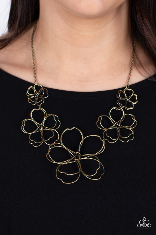 The Show Must GROW On - brass - Paparazzi necklace