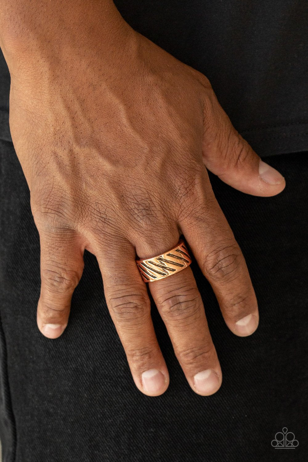 The Cavalier-copper-Paparazzi MENS ring