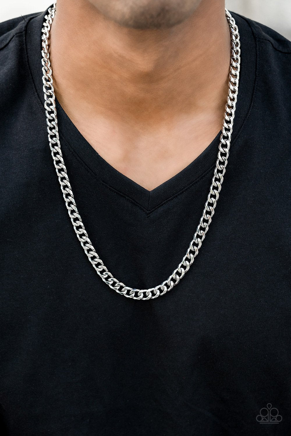 The Game CHAIN-ger-silver-Paparazzi MENS necklace
