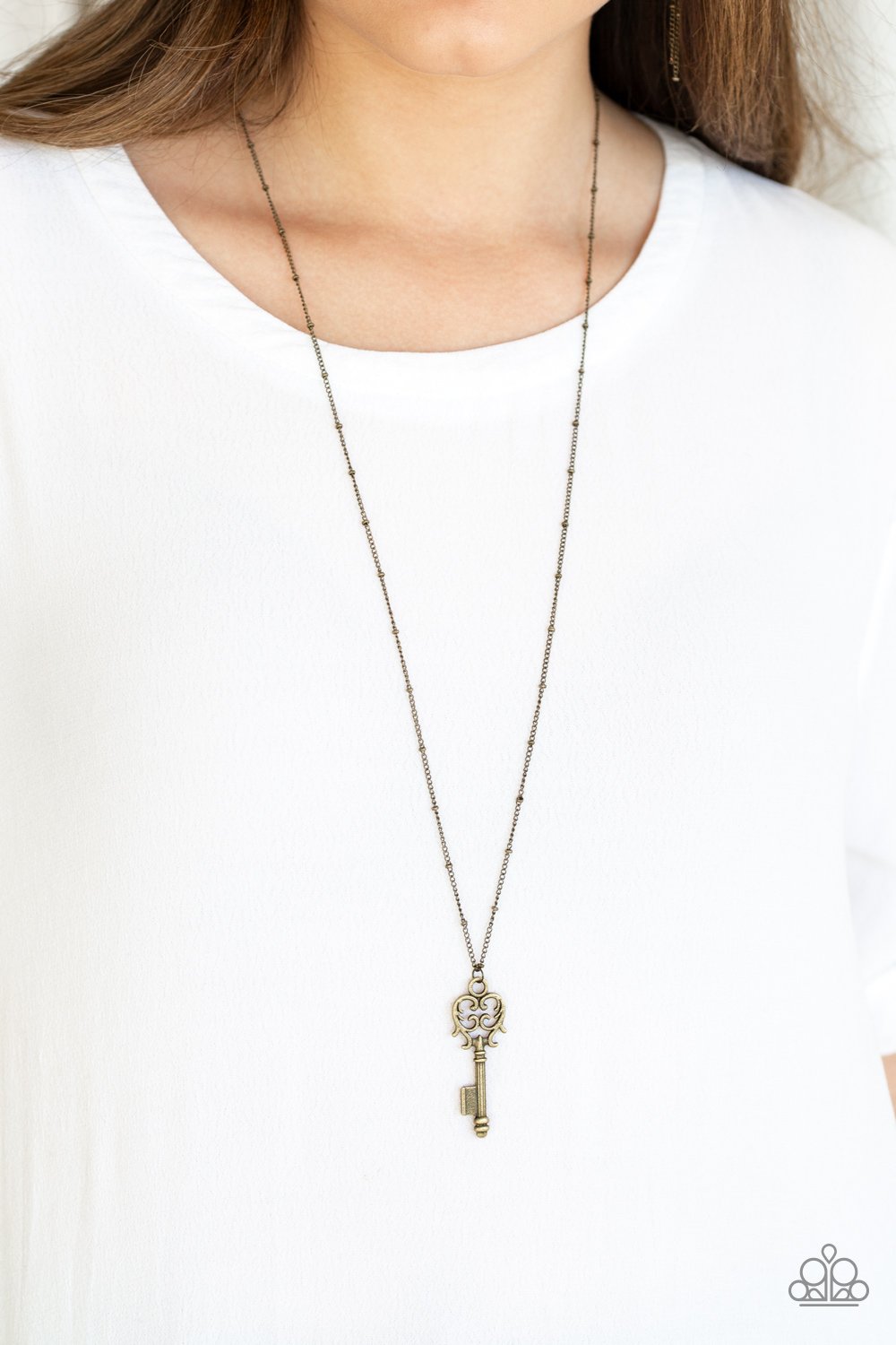 The Magic Key-brass-Paparazzi necklace