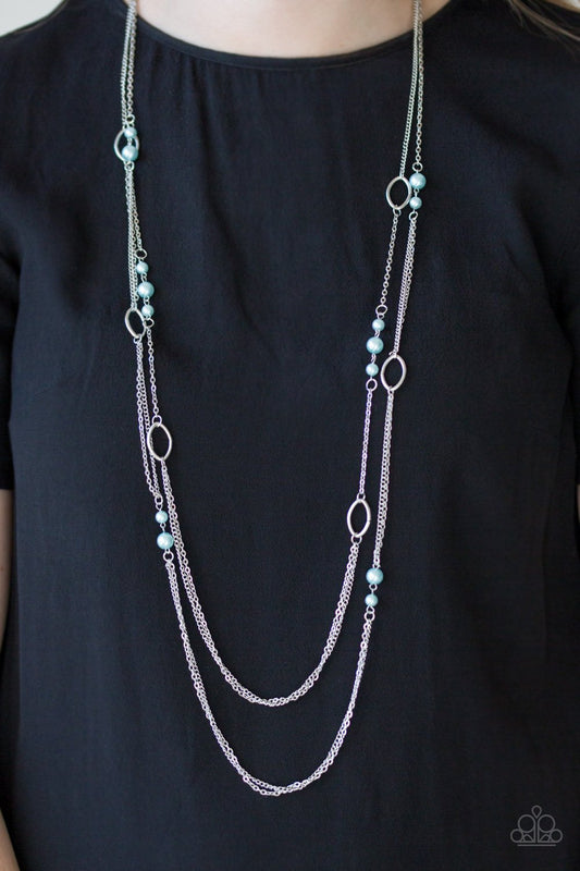 The New Girl In Town-blue-Paparazzi necklace