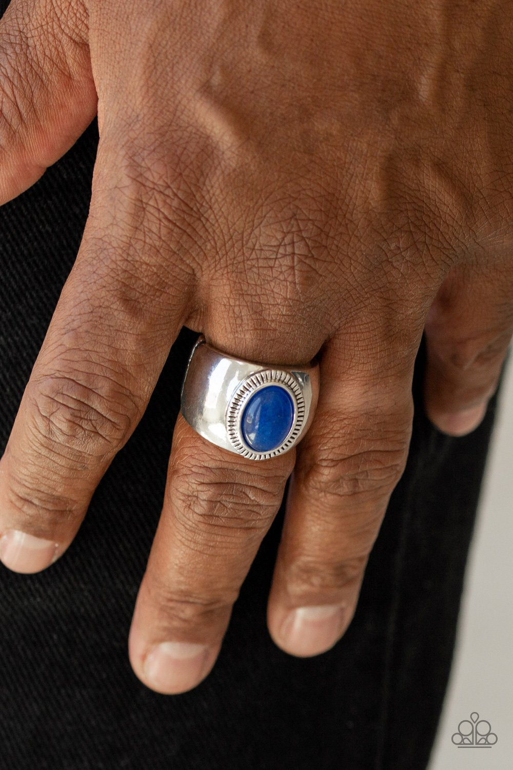 The Prospector-blue-Paparazzi mens ring