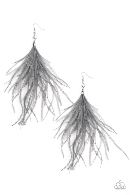 The Showgirl Next Door - silver - Paparazzi earrings