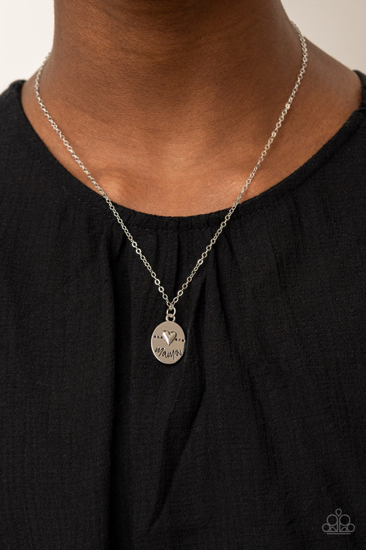 They Call Me Mama - silver - Paparazzi necklace