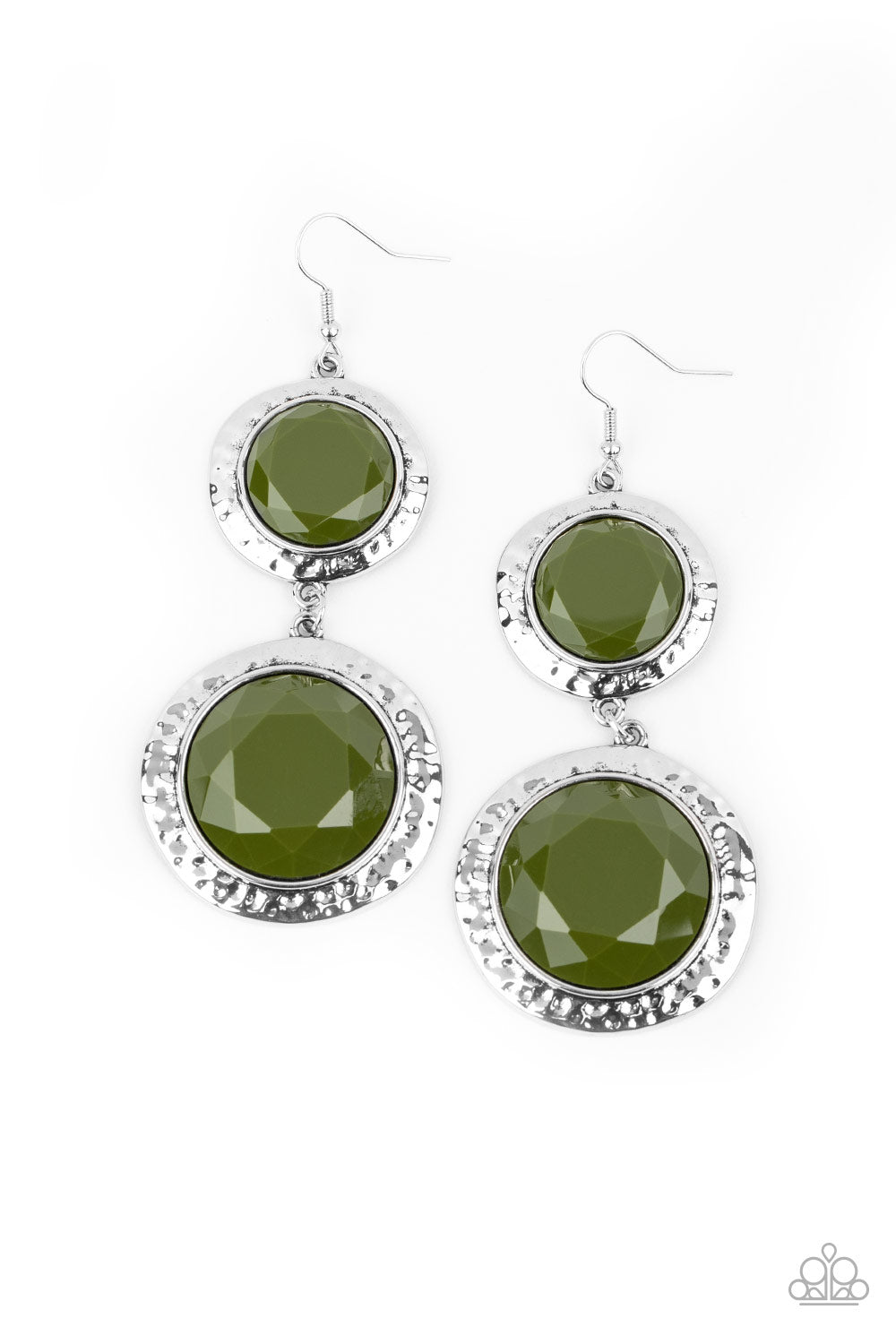 Thrift Shop Stop - green - Paparazzi earrings