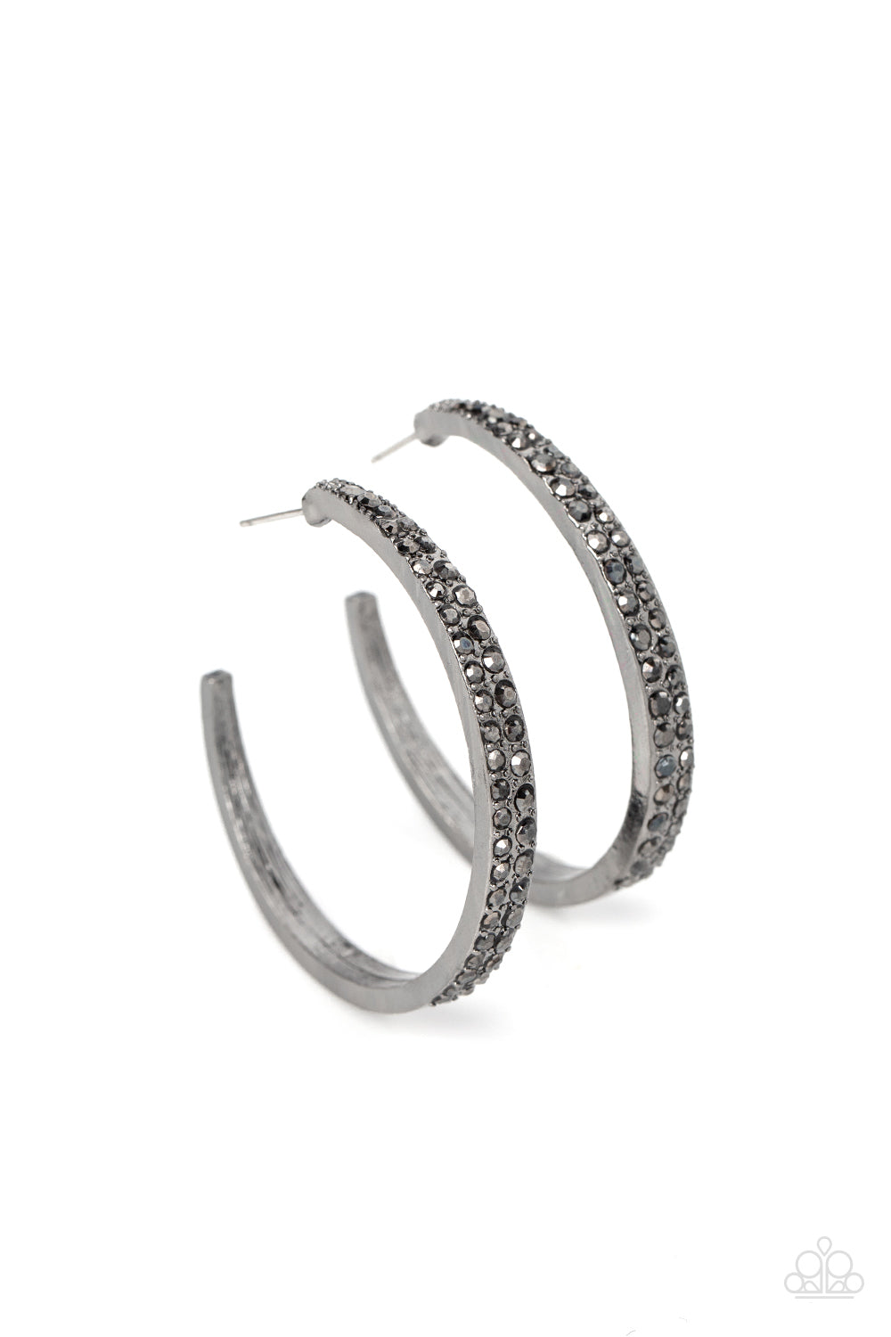 Tick, Tick, Boom! - black - Paparazzi earrings