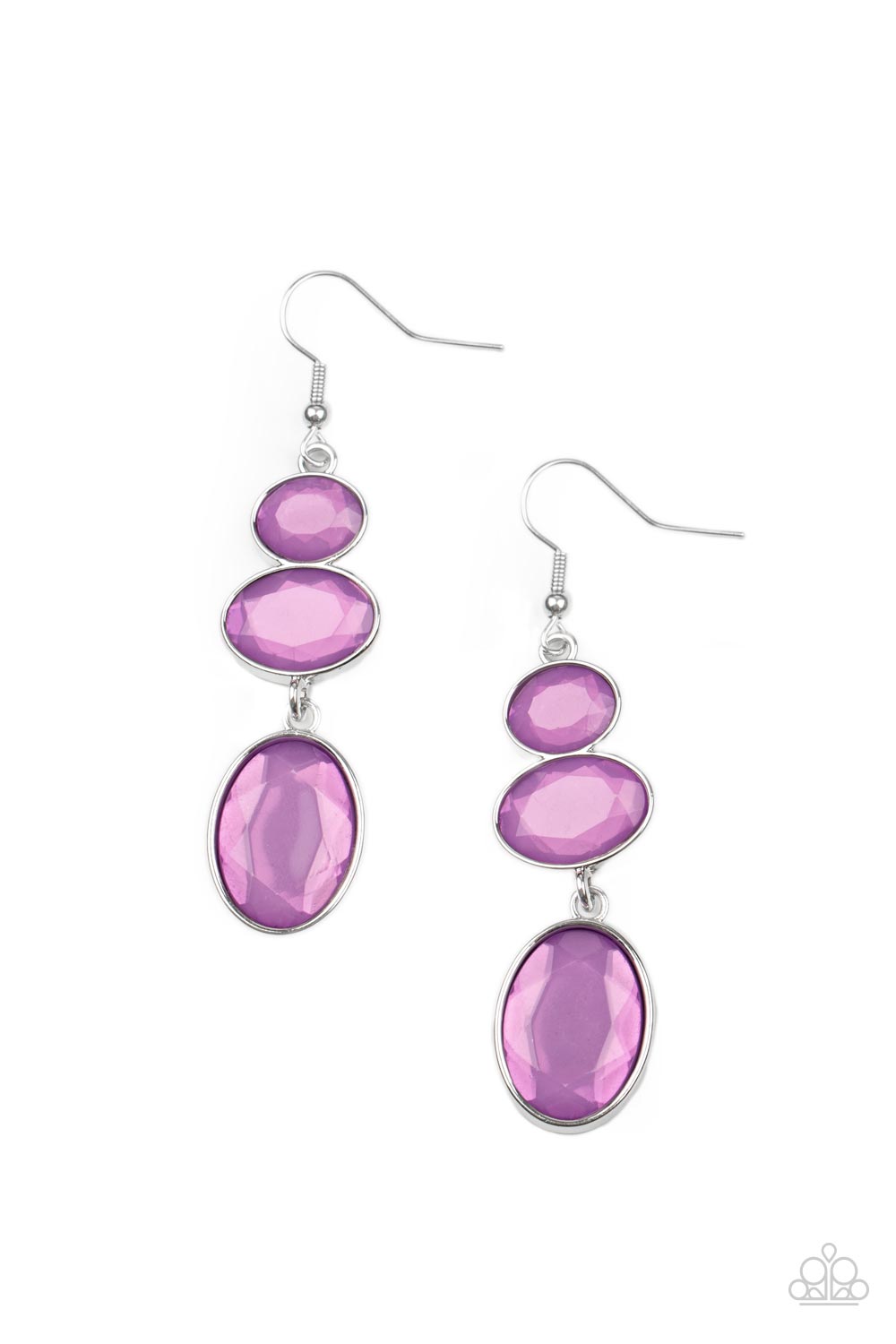 Tiers Of Tranquility - purple - Paparazzi earrings
