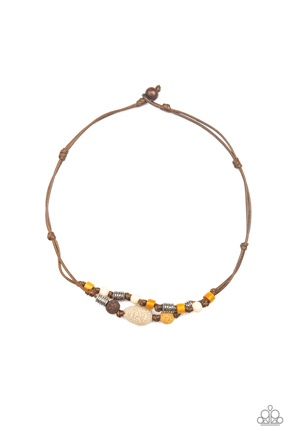 Tiki Trek-yellow-Paparazzi mens necklace