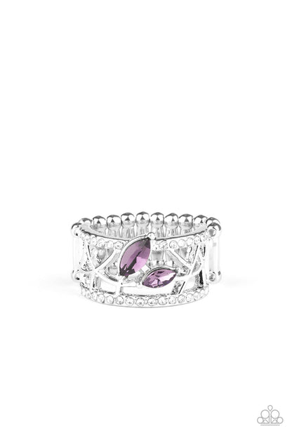 Tilted Twinkle - purple - Paparazzi ring