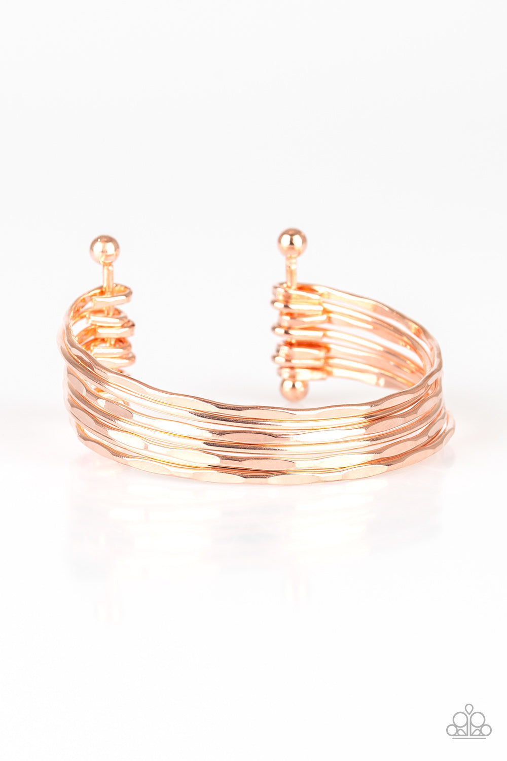 Timelessly Textured - rose gold - Paparazzi bracelet