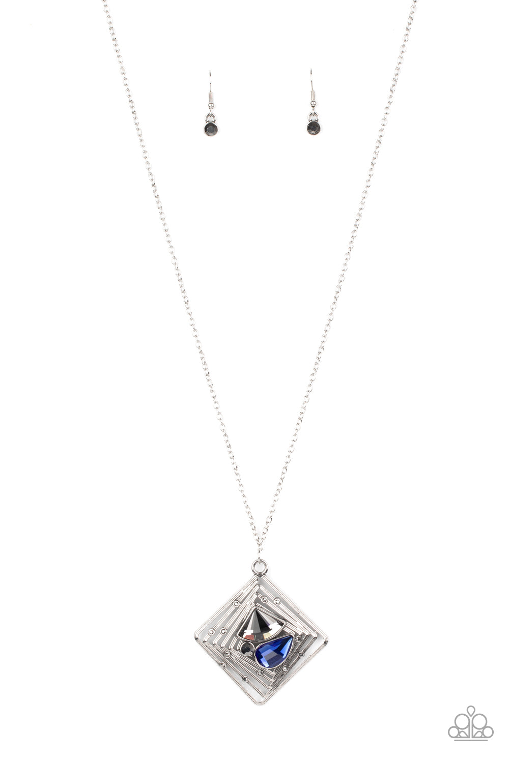 Timelessly Tilted - blue - Paparazzi necklace