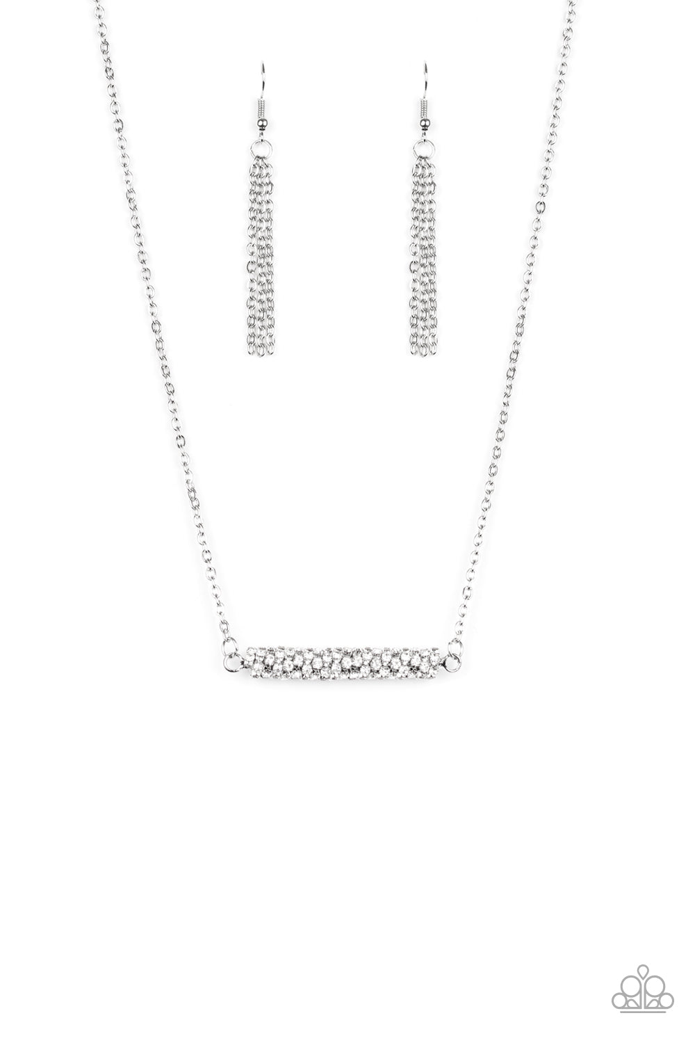 Timelessly Twinkling - white - Paparazzi necklace