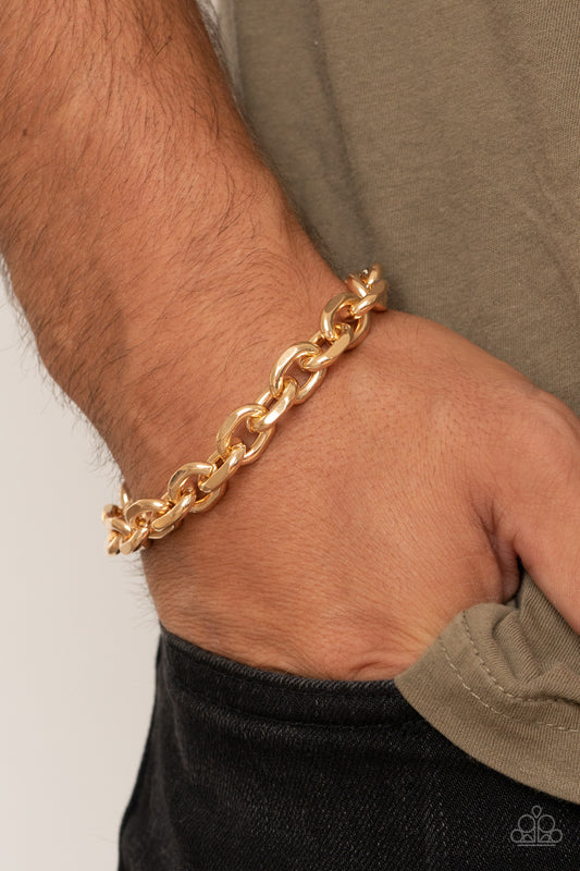Titanium Titan - gold - Paparazzi mens bracelet
