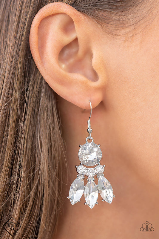 To Have and to SPARKLE - white - Paparazzi earrings